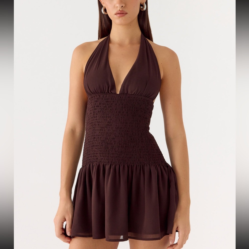 Halter mini dress